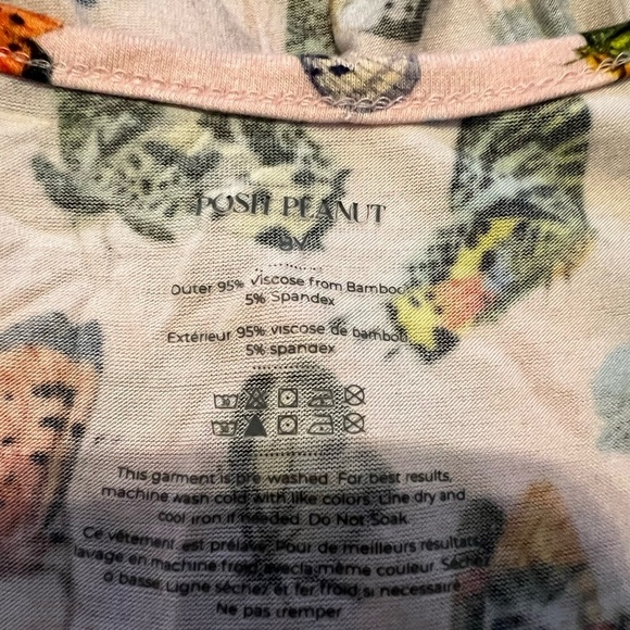 Posh Peanut pink butterfly Henley twirl dress with buttons size 8Y - Picture 9 of 16